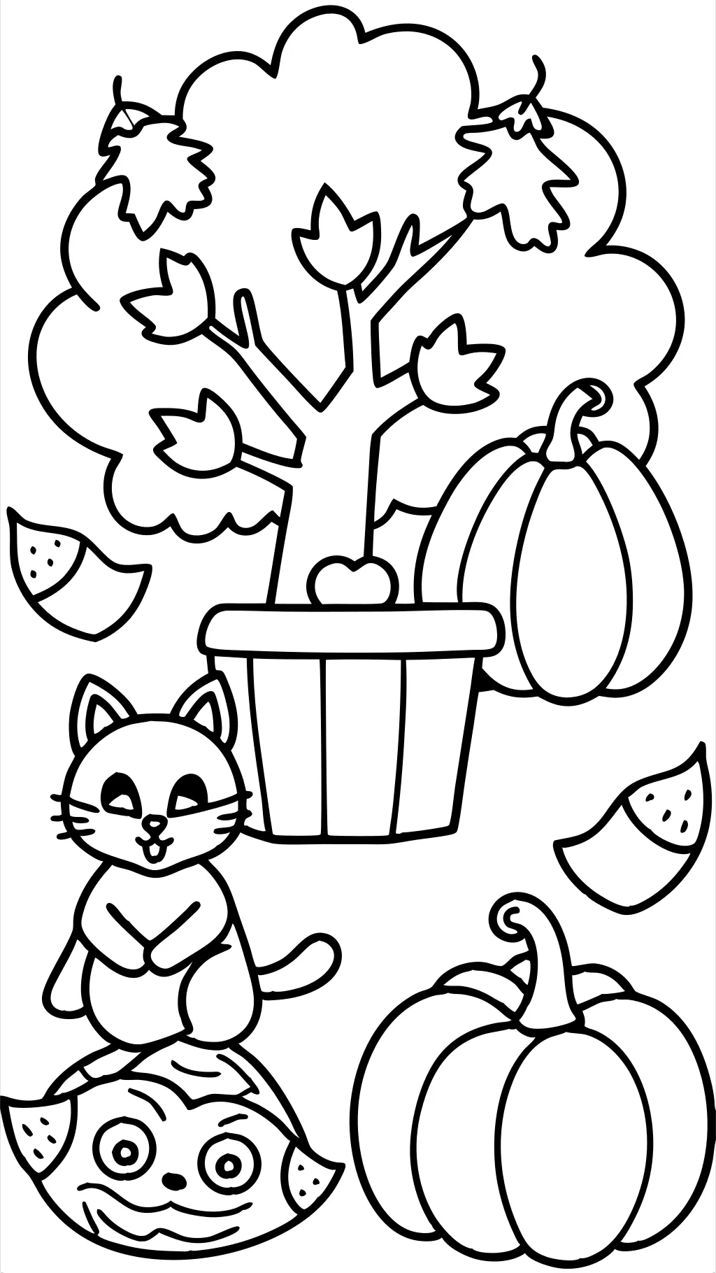 kids fall coloring pages